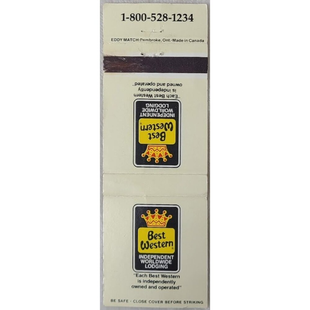 Eddy Match Matchbook Cover Best Western Independent Worldwide Lodging
